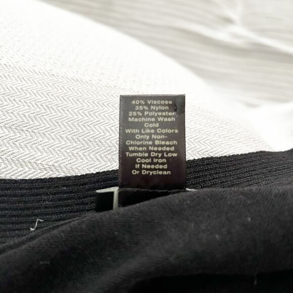 Ann Taylor Factory Black Long Sleeve Open Front Ribbed Knit Cardigan Size PM - Picture 4 of 7